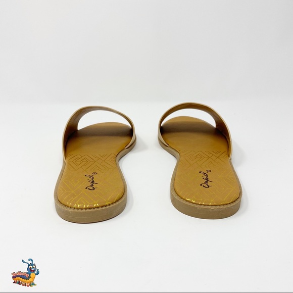 🆕✨NEW Womens Gold Slides Qupid Desmond Sandals - Picture 6 of 7